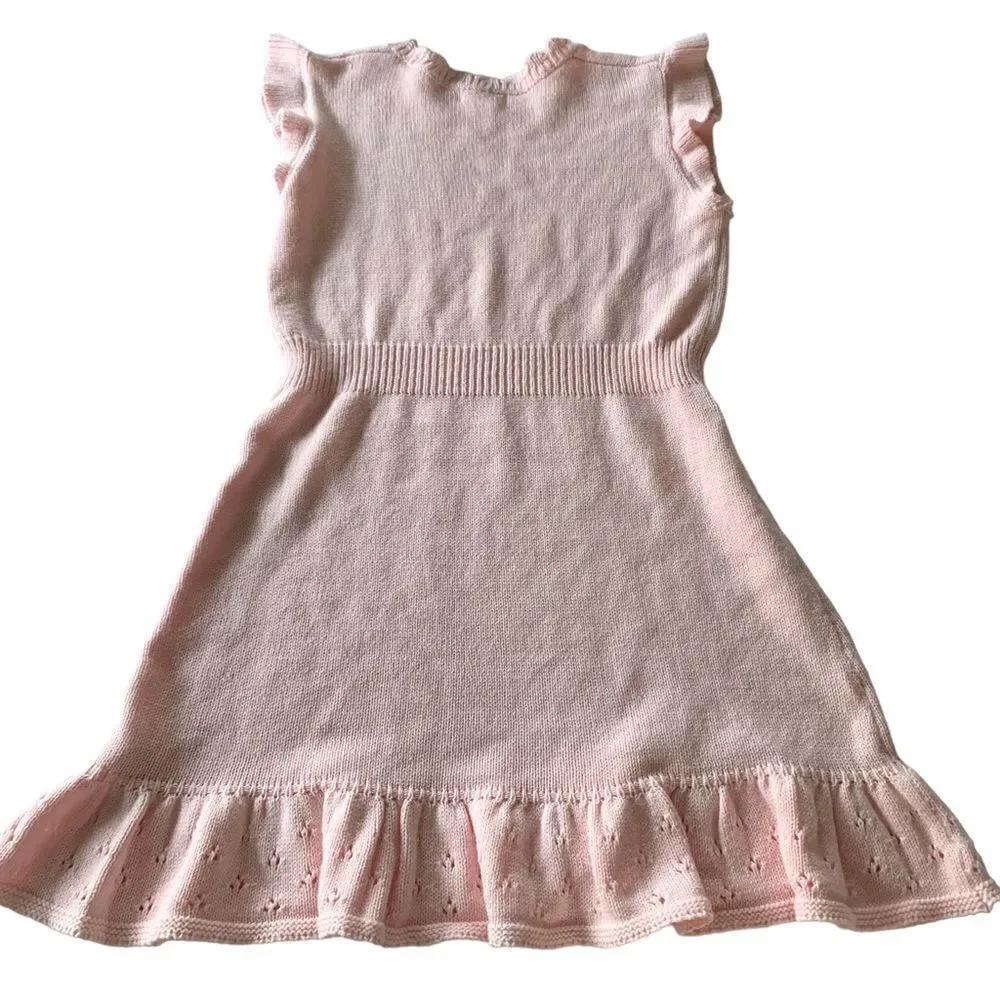 Cat & Jack Pink Pointelle Knit Dress